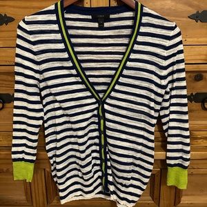 J. Crew Navy & White Striped Sweater